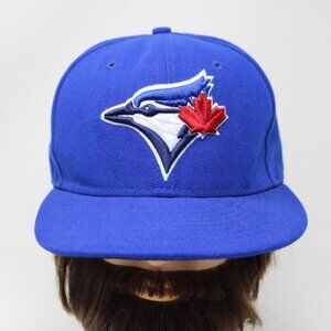 Toronto Blue Jays Hat Fitted 7 1/2 Blue New Era 59FIFTY MLB Authentic Polyester